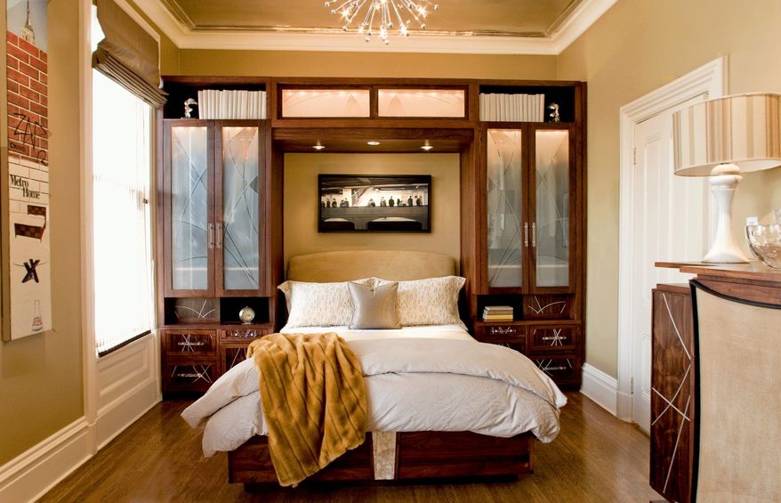 Accenting the tray ceiling in a bedroom with silver leaf helps bring some style to an oft-overlooked area. (Associated Press)
