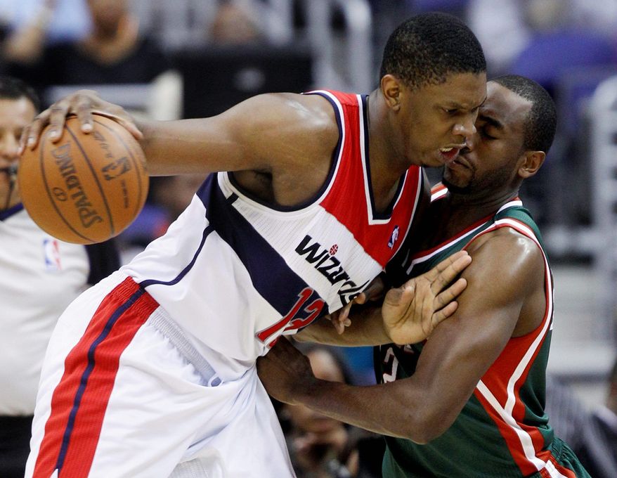 Kevin Seraphin has produced 10 or more points in 10 of the Wizards' 13 games since the trades that moved JaVale McGee, Nick Young and Ronny Turiaf. (Associated Press)