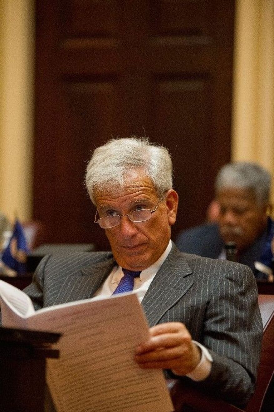 Virginia State Senator Richard Saslaw, Fairfax County Democrat (Andrew Harnik/The Washington Times)