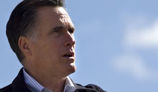 Republican presidential candidate Mitt Romney speaks in Tunkhannock, Pa., on Thursday, April 5, 2012. (AP Photo/Steven Senne)