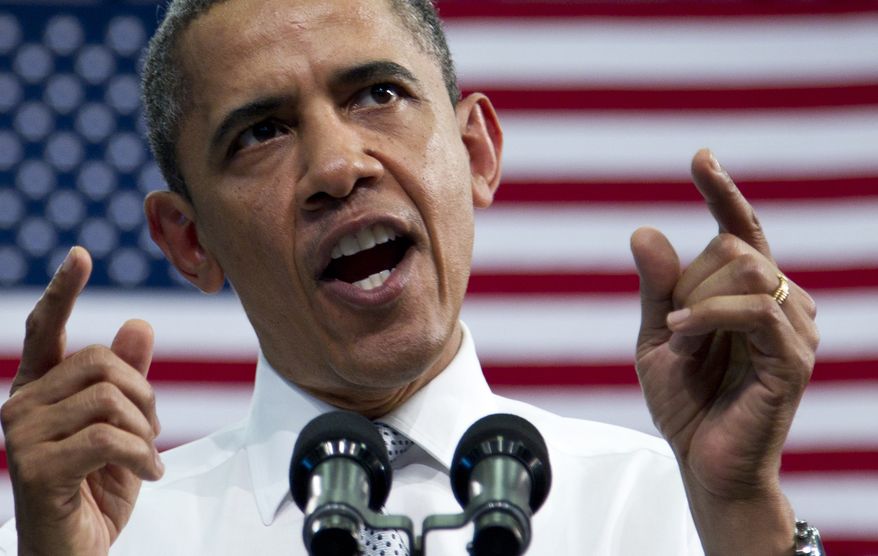 President Obama speaks on April 10, 2012, at Florida Atlantic University in Boca Raton, Fla. (Associated Press)