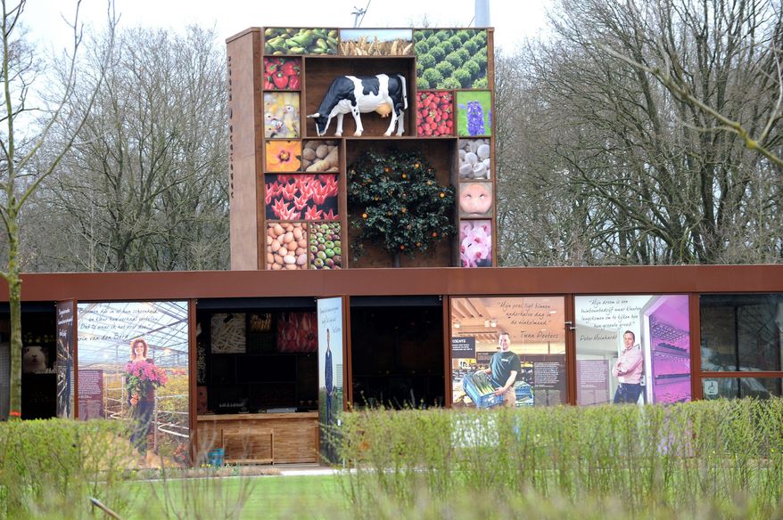 The Dutch agricultural pavilion is devoted to the host country's traditional foliage and latest trends. (Associated Press)