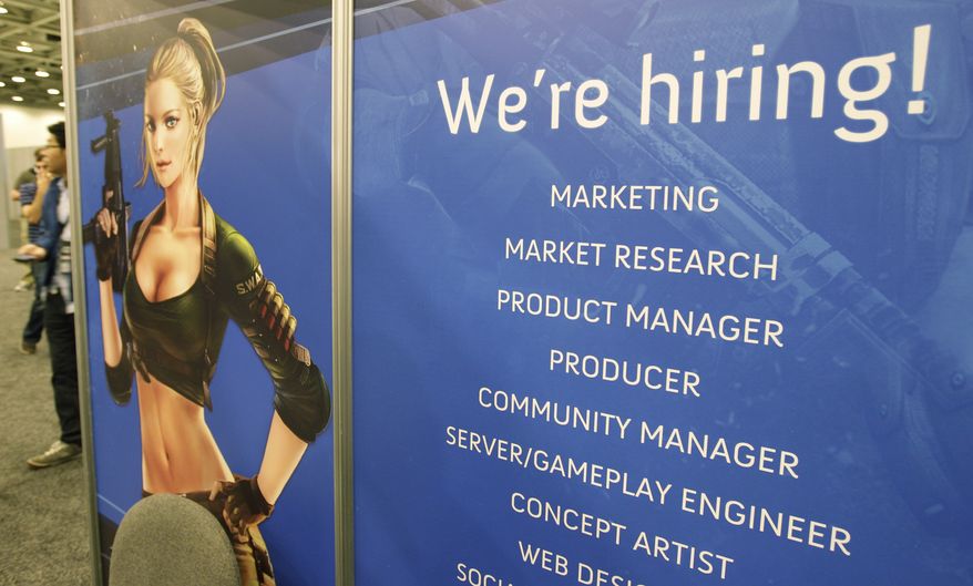 **FILE** Tencent America's job booth is shown at the Game Developers Conference in San Francisco on March 8, 2012. (Associated Press)