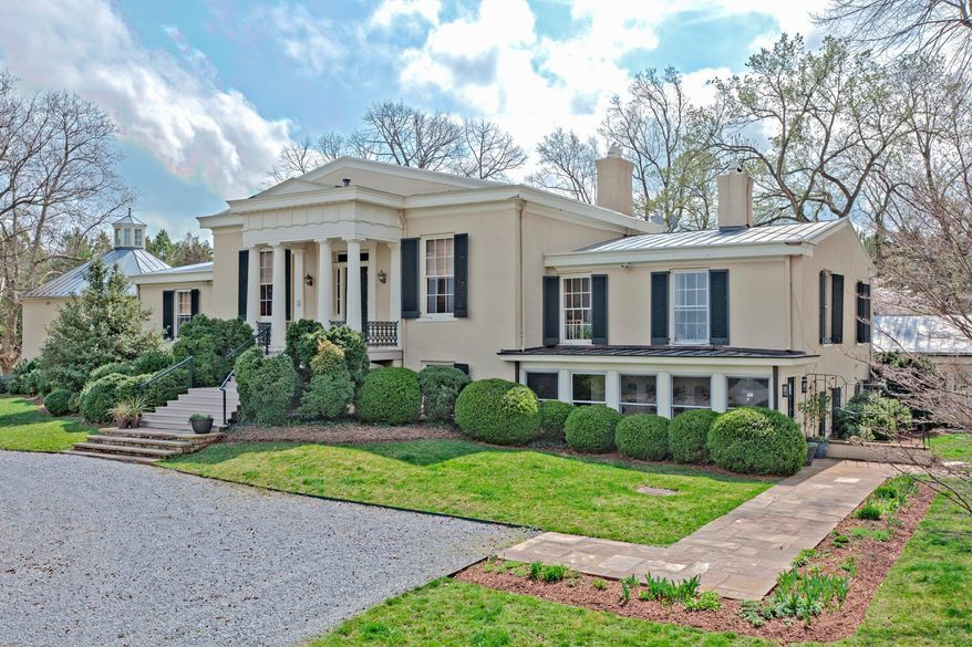 Ashleigh's main residence has been expanded and renovated several times since it was built in the 1840s. The home, on the market for $3,495,000, has five bedrooms, five full baths and seven fireplaces.
