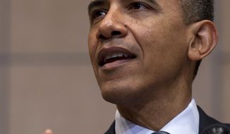 President Obama speaks April 23, 2012, at the Holocaust Memorial Museum in Washington. (Associated Press)