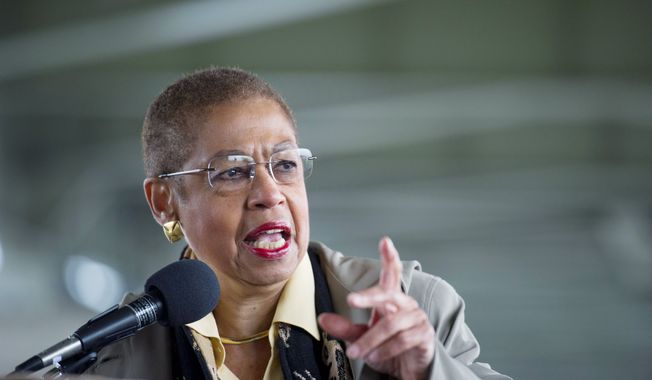 &quot;All I was after was making sure the District had its own Hatch Act,&quot; Delegate Eleanor Holmes Norton, D.C. Democrat, said Wednesday. &quot;There&#x27;s confusion as to how the law applies to D.C.&quot; (Rod Lamkey Jr./The Washington Times)