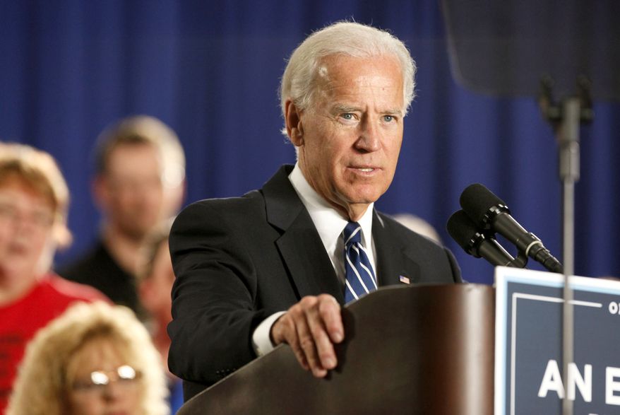 ** FILE ** Vice President Joe Biden speaks on Thursday, March 15, 2012, in Toledo, Ohio. (Associated Press)