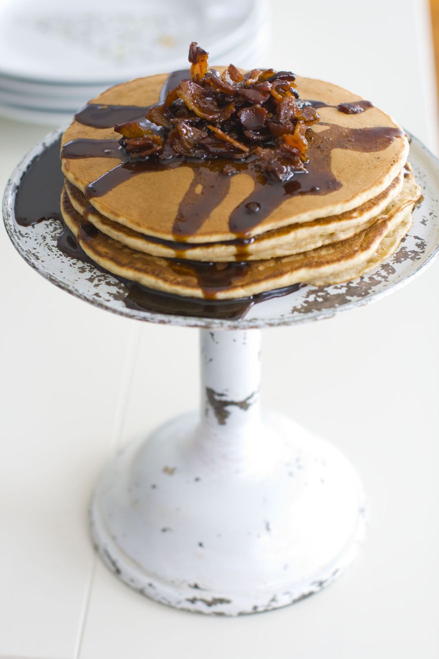 ** FILE ** Pancakes with molasses and honey used as a base are displayed in Concord, N.H. (AP Photo/Matthew Mead)