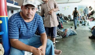 &quot;Everything&#39;s been all right so far, but going forward, I&#39;m afraid. Sometimes criminal guys hop on the train, and they&#39;ll rob you or kill you. ... Yeah, I&#39;m scared.&quot; -Victor Caseres, 26, who had traveled 750 miles by hopping freight trains  to arrive at the shelter (Keith Dannemiller/Special to The Washington Times)