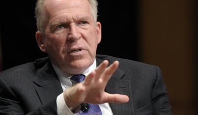 ** FILE ** John Brennan, assistant to the president for homeland security and counterterrorism, speaks at the Intelligence and National Security Alliance conference in Washington on Wednesday, Sept. 7, 2011. (AP Photo/Susan Walsh)