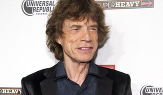 ** FILE ** In this Sept. 21, 2011, file photo, SuperHeavy member Mick Jagger attends the release party for the band&#39;s new CD, &quot;SuperHeavy,&quot; in New York. Jagger will host the &quot;Saturday Night Live&quot; finale on May 19. (AP Photo/Charles Sykes, file)