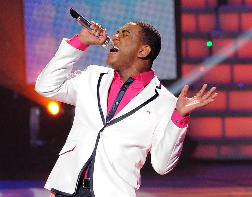 ** FILE ** In this April 11, 2012, file photo released by Fox, Joshua Ledet performs on the singing competition series "American Idol," in Los Angeles. (AP Photo/Fox, Michael Becker, File)