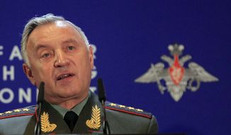 Russian Chief of General Staff Nikolai Makarov threatens &quot;destructive force&quot; on NATO missile-defense sites in Eastern Europe. (Associated Press)