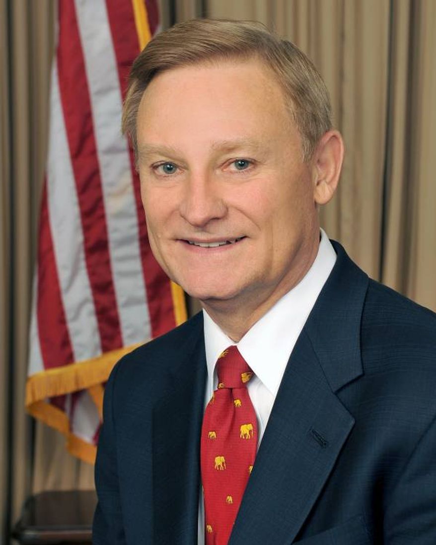 Sen. Spencer Bachus, Alabama Republican, warns of a "sea of red tape" associated with the Dodd-Franks Act. (Image from Rep. Spencer Bachus)