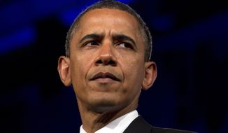 President Obama speaks May 8, 2012, in Washington. (Associated Press)