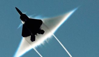 One pilot died from oxygen deprivation while flying the Air Force&#39;s F-22 Raptor, seen here in a supersonic flyby, and 25 have returned from missions under the same condition. (Associated Press)