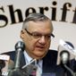 ** FILE ** Maricopa County Sheriff Joe Arpaio conducts a news conference on Jan. 10, 2012, in Phoenix. (Associated Press)