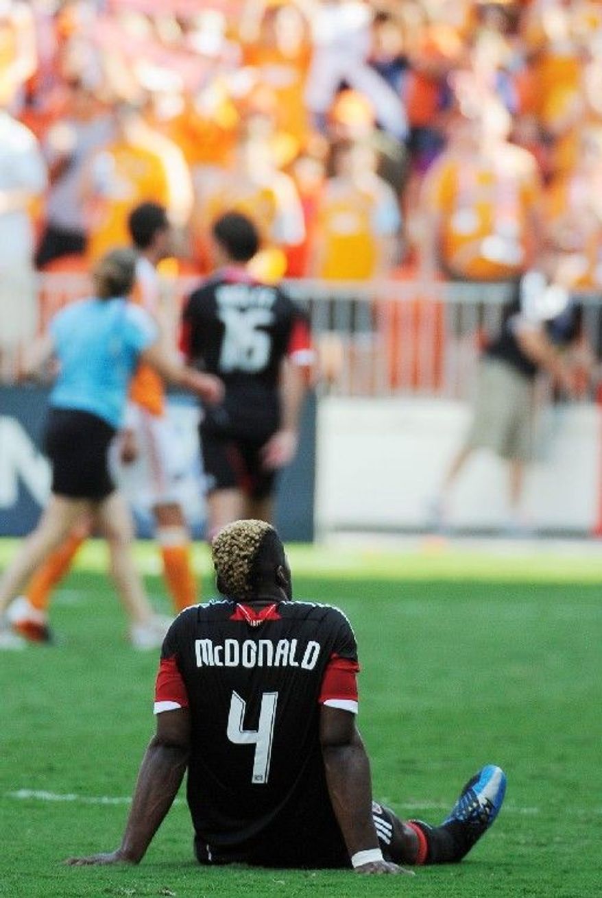 Not only has Brandon McDonald helped bring stability to United's back line, he's contributed on offense as well with three assists. (Associated Press)