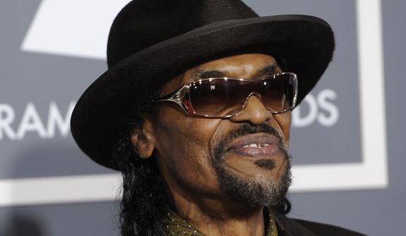 **FILE** Chuck Brown arrives at the 53rd annual Grammy Awards in Los Angeles on Feb. 13, 2011. Brown, who styled a unique brand of funk music as a singer, guitarist and songwriter known as the &quot;godfather of go-go,&quot; died May 16, 2012, after suffering from pneumonia. He was 75. (Associated Press)
