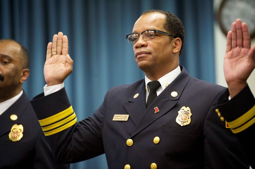 Fire Chief Kenneth Ellerbe, through a spokesperson, declined to discuss the action taken against Battalion Fire Chief Kevin B. Sloan. (Rod Lamkey Jr./The Washington Times)