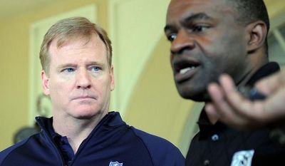 **FILE** NFL Commissioner Roger Goodell (left) and NFLPA executive director DeMaurice Smith