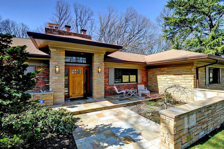 The Craftsman-style home at 3214 Juniper Lane in Falls Church's Ravenwood community is on the market for $1,199,900. The home, inspired by Frank Lloyd Wright's designs, was built in 1951.
