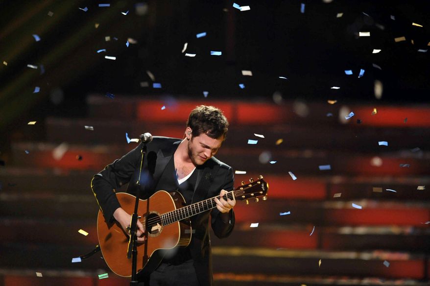 Phillip Phillips is the fifth male "American Idol" winner in a row after beating Jessica Sanchez on Wednesday. (John Shearer for Invision via Associated Press)