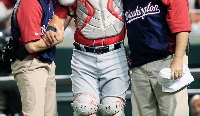 Wilson Ramos&#x27; season came to an abrupt end nearly two weeks ago when his cleat caught while he was making a play. The Nationals&#x27; medical director says recovery time ranges from six months to a year, though the schedule is different for everyone. (Associated Press)