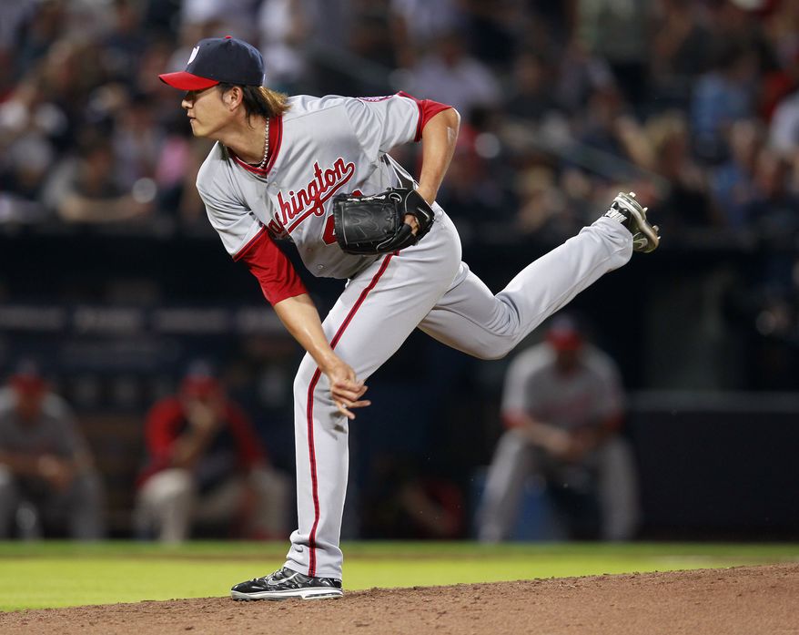 Chien-Ming Wang will start Wednesday for the Nationals, after taking over Ross Detwiler's spot in the rotation. (AP Photo/John Bazemore)