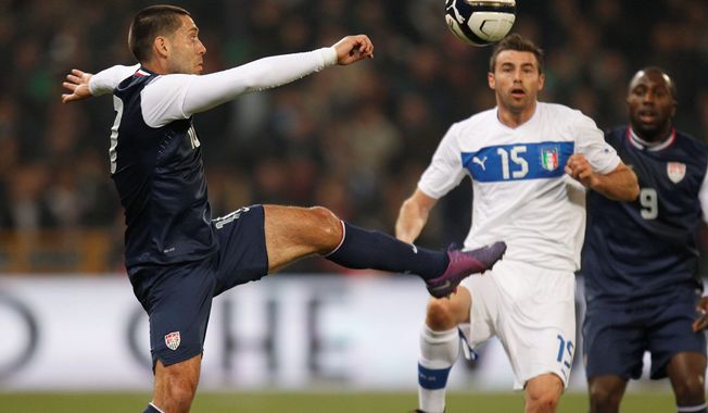 Clint Dempsey (left) scored 17 goals for Fulham this season to finish fourth on the English Premier League scoring chart. He also added seven assists, tied for most on the team. (Associated Press)
