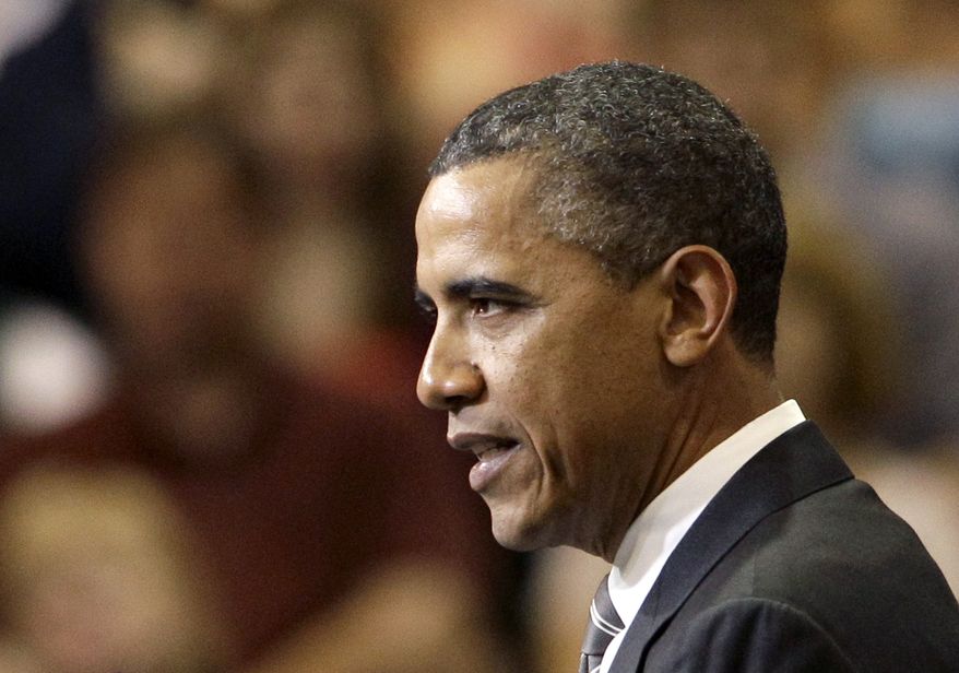 **FILE** President Obama speaks May 21, 2012, in Joplin, Mo. (Associated Press)