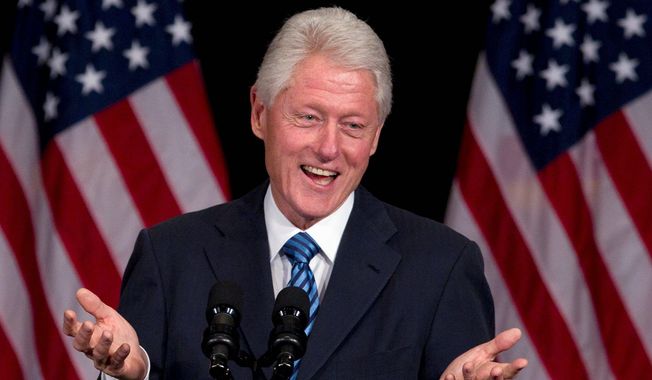 Former President Bill Clinton speaks at a Democratic fundraiser in New York. He later told CNBC he favors keeping tax cuts for all income levels. (Associated Press)