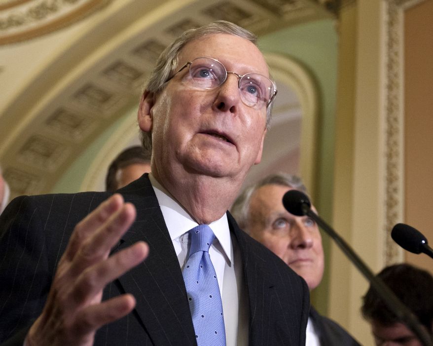 Senate Minority Leader Mitch McConnell, Kentucky Republican (AP Photo)