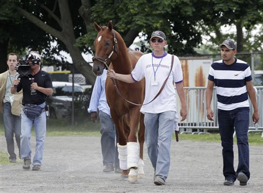 I'll Have Another was scratched from the Belmont Stakes and retired Friday. (Associated Press)