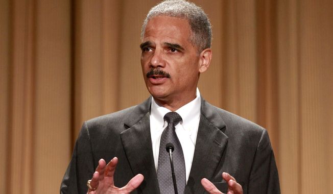 **FILE** Attorney General Eric Holder speaks June 11, 2012, at the League of Women Voters National Convention in Washington. (Associated Press)