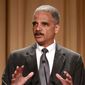 **FILE** Attorney General Eric Holder speaks June 11, 2012, at the League of Women Voters National Convention in Washington. (Associated Press)