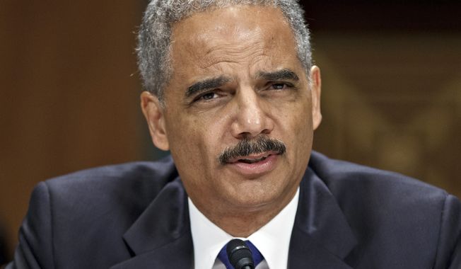 Attorney General Eric H. Holder Jr. appears before the Senate Judiciary Committee on Capitol Hill in Washington on Tuesday, June 12, 2012. (AP Photo/J. Scott Applewhite)