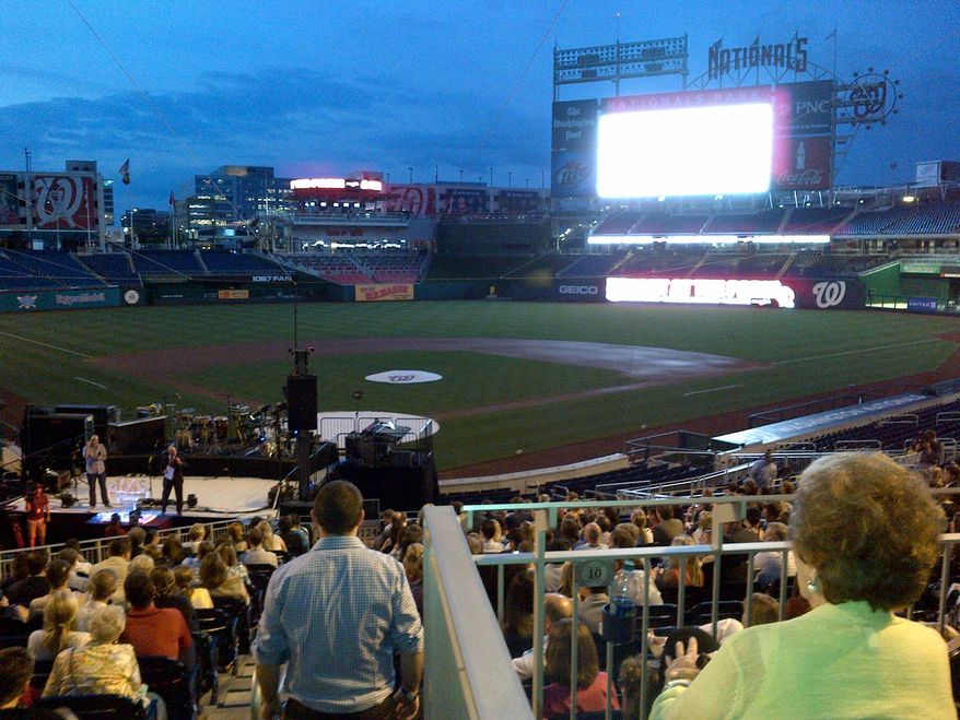 A live auction takes place at Ryan Zimmerman's "A Night At the Park" fundraise for his ziMS foundation Thursday night at Nationals Park
