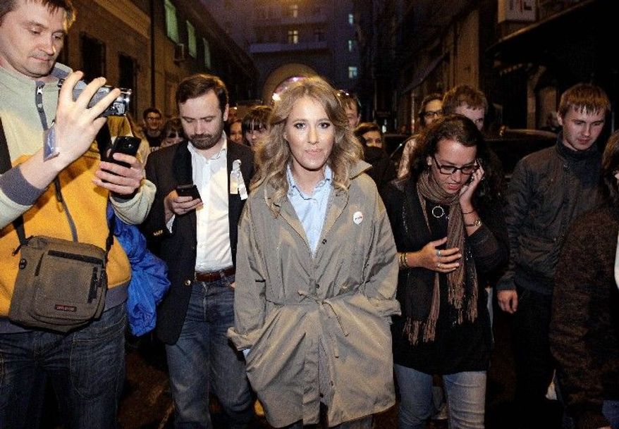 Russian socialite Ksenia Sobchak became one of the most recognized figures in Russian entertainment before turning her attention to political activism. (Associated Press)