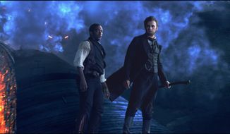 Benjamin Walker stars as the ax-wielding title character in &quot;Abraham Lincoln: Vampire Hunter&quot; while Anthony Mackie plays Lincoln&#39;s sidekick, William H. Johnson. (20th Century Fox via Associated Press)
