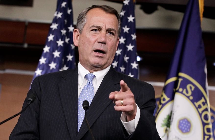 House Speaker John A. Boehner, Ohio Republican (Associated Press)