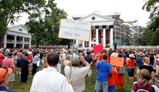 Students and faculty members held a Rally for Honor on the University of Virginia campus Sunday to urge the reinstatement of Teresa A. Sullivan as the university&#39;s president. Ms. Sullivan resigned June 10 under pressure from the university&#39;s governing board. (Associated Press)