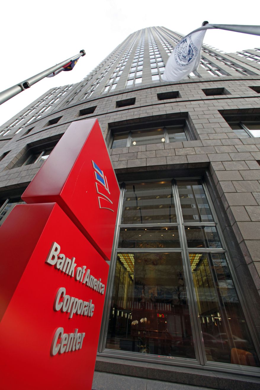 **FILE** Bank of America's corporate headquarters in Charlotte, N.C. (Associated Press)