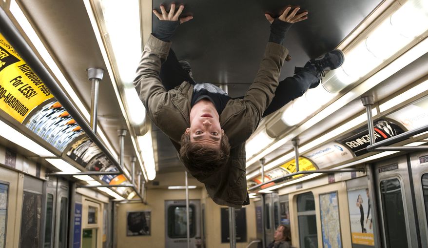 Andrew Garfield portrays Peter Parker and Spider-Man in a scene from "The Amazing Spider-Man." (Associated Press/Columbia - Sony Pictures)