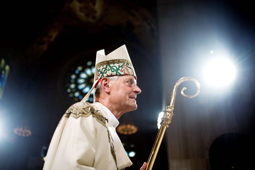 ** FILE ** Cardinal Donald W. Wuerl at the Basilica of the National Shrine of the Immaculate Conception, Washington D.C., Wednesday, July 4, 2012. Wuerl is the archbishop of the Washington area. (Ryan M.L. Young/The Washington Times)