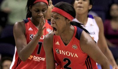 Mystics center Michelle Snow is growing tired of losing, and she let her frustration be known after her team&#39;s 78-73 loss to the San Antonio Silver Stars on Friday night. (AP Photo/Ross D. Franklin)