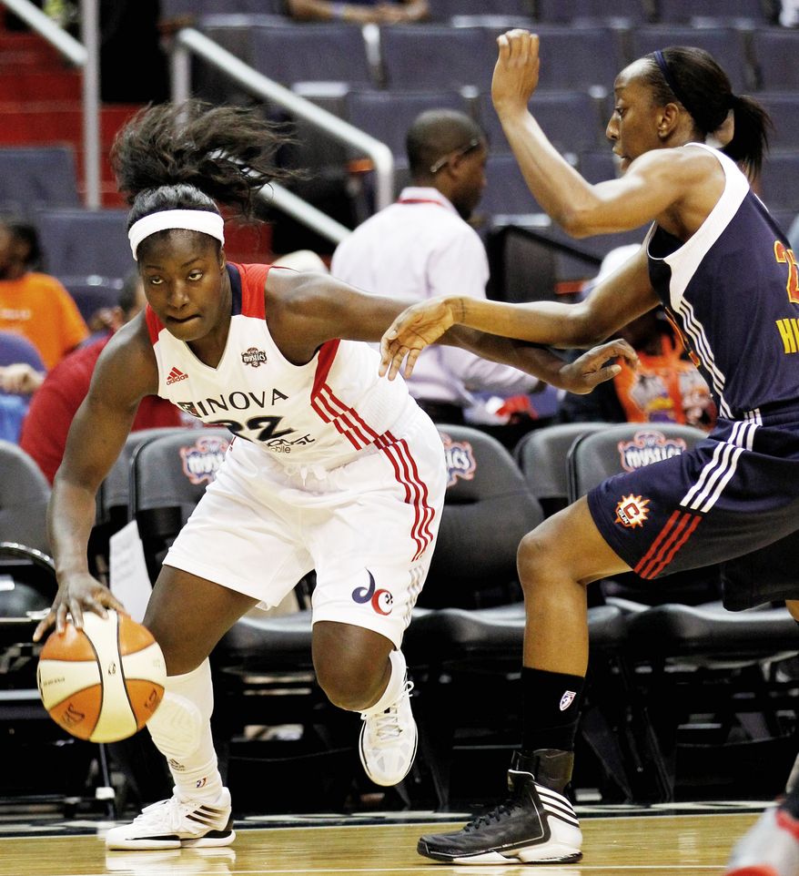 Mystics guard Matee Ajavon scored 10 of her 12 points in the first quarter, then played less than 10 minutes the rest of the game because of defensive matchups sought by coach Trudi Lacey. (Associated Press)