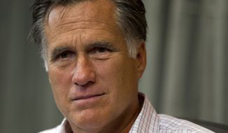 **FILE** Republican presidential candidate Mitt Romney is seen here on July 10, 2012, in Colorado Springs, Colo. (Associated Press)