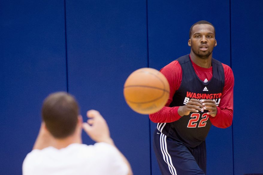 Shelvin Mack, taken 34th overall by the Wizards in 2011, averaged 3.6 points and 2.0 assists in his lockout-shortened rookie season. (Andrew Harnik/The Washington Times)