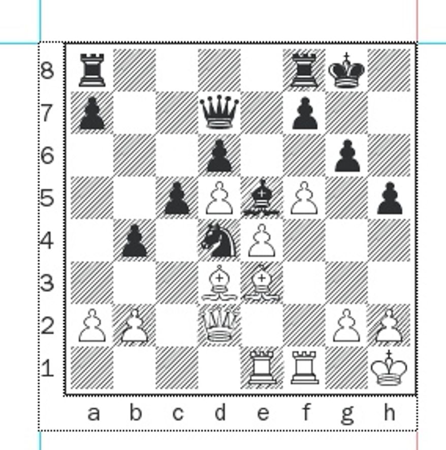 Vitiugov-Ding after 19...Be5.
